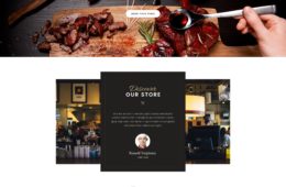 Exemple de page pour un restaurant