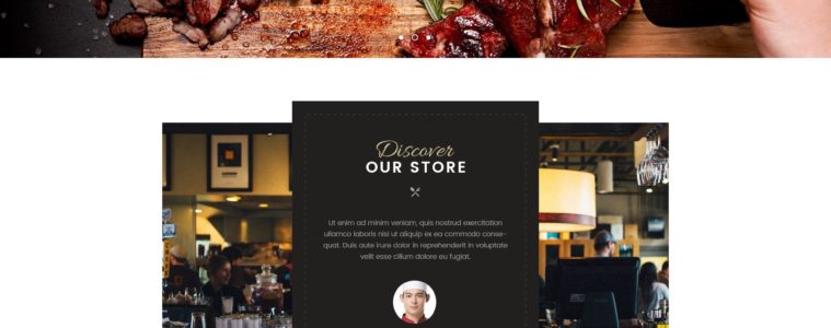 Exemple de page pour un restaurant